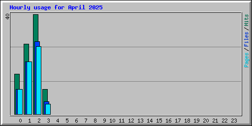Hourly usage for April 2025