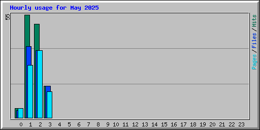 Hourly usage for May 2025