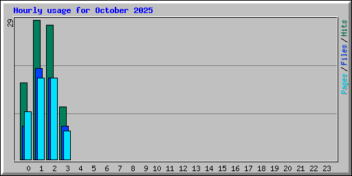 Hourly usage for October 2025