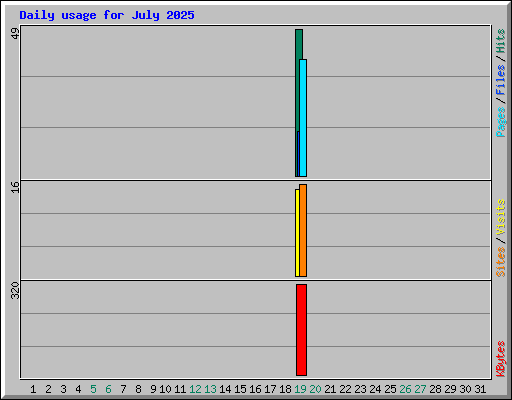 Daily usage for July 2025