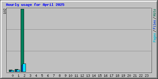 Hourly usage for April 2025