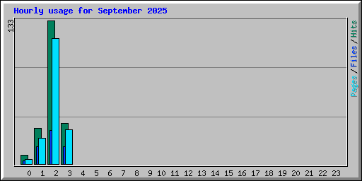 Hourly usage for September 2025